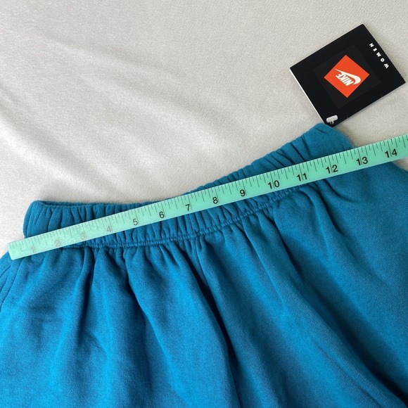 VTG 90s Nike Sweatpants Track Pants Womens L 12/14 Teal Swoosh Fleece Streetwear - Picture 9 of 16